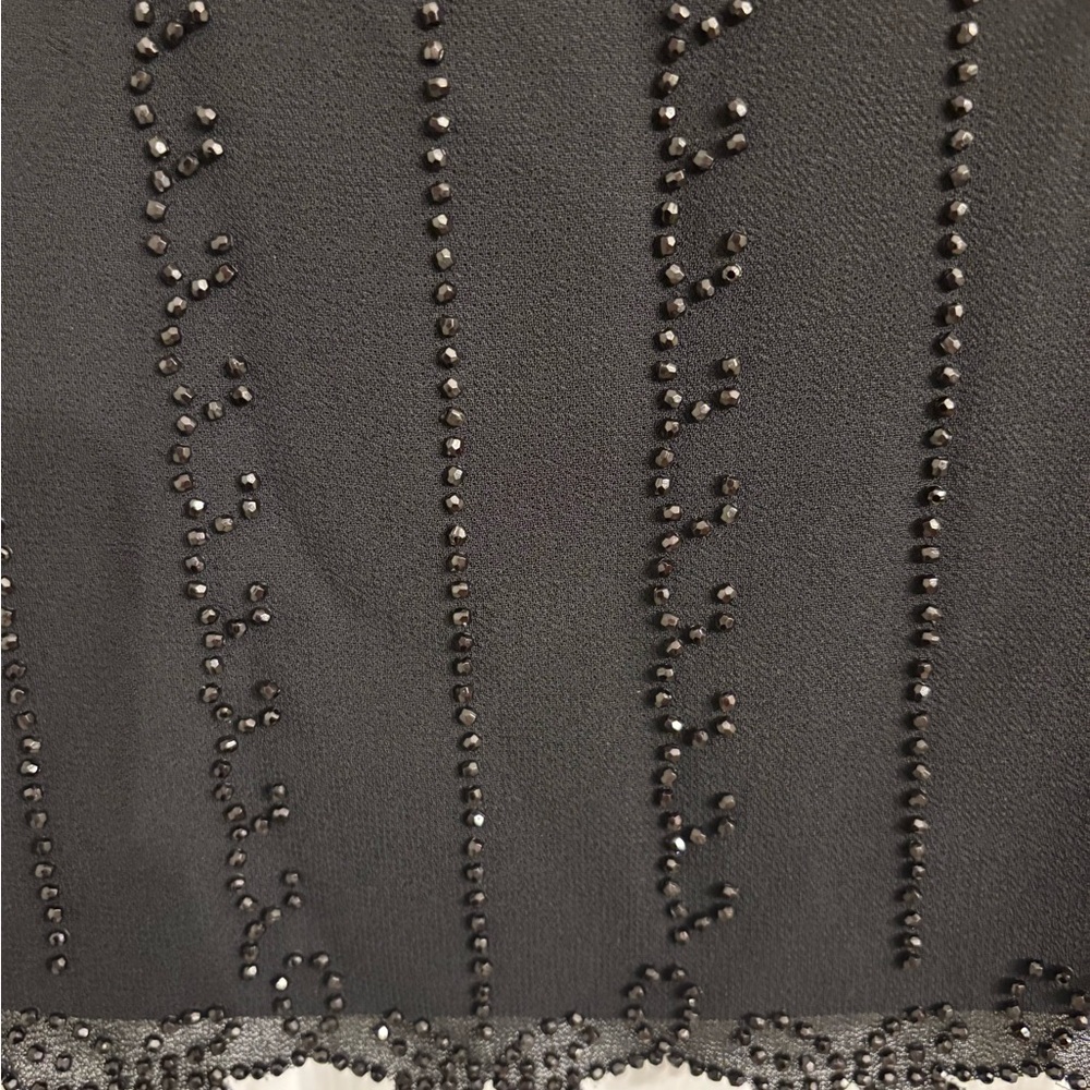 R&M Richards Elegant Black Beaded Blouse - Picture 4 of 4